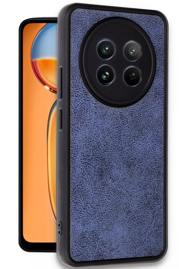 Realme 12 5G Kılıf Aras Deri Kapak - Lacivert