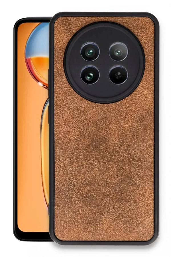 Realme 12 5G Kılıf Aras Deri Kapak - Taba