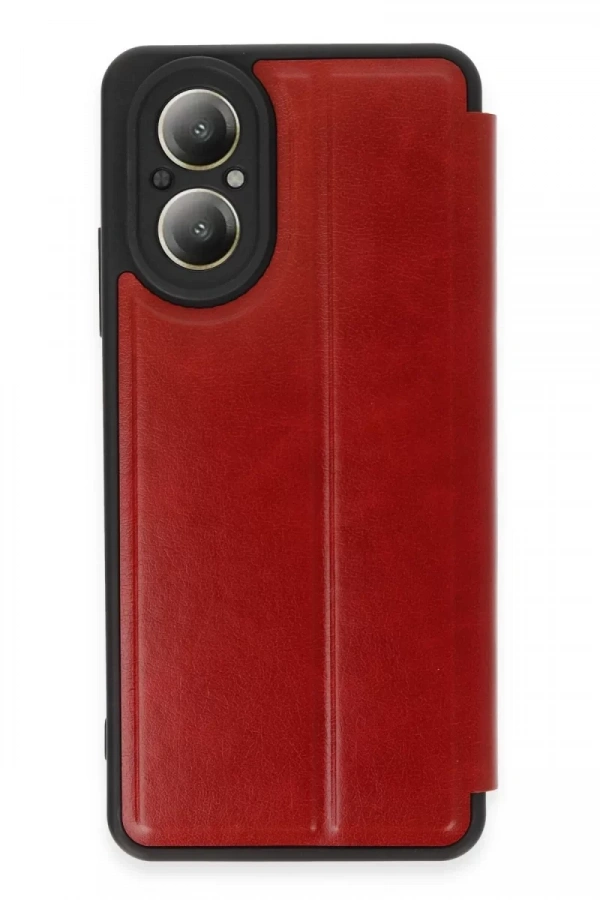 Realme 12 Lite Kılıf Flip Cover - Kırmızı
