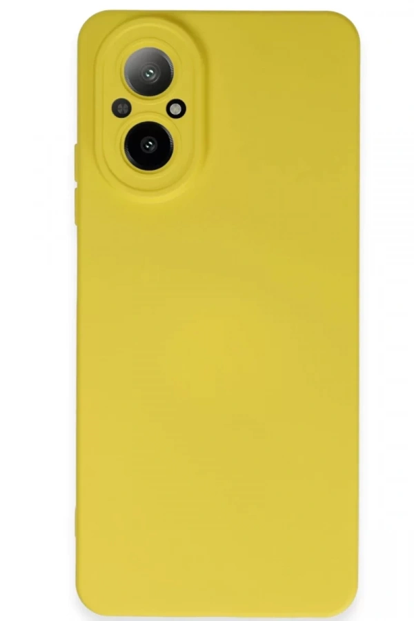 Realme 12 Lite Kılıf Nano içi Kadife Silikon - Sarı
