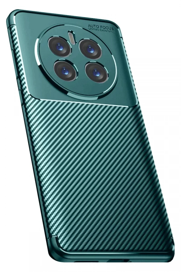 Realme 12 Pro Plus Kılıf Auto Focus Karbon Kapak - Koyu Yeşil