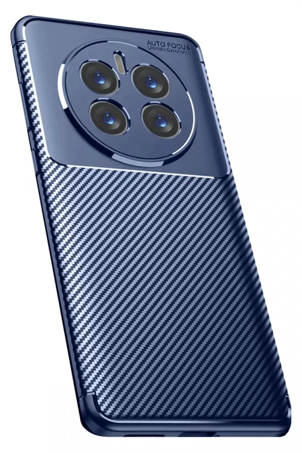 Realme 12 Pro Plus Kılıf Auto Focus Karbon Kapak - Lacivert