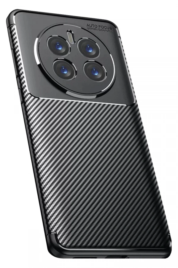 Realme 12 Pro Plus Kılıf Auto Focus Karbon Kapak - Siyah