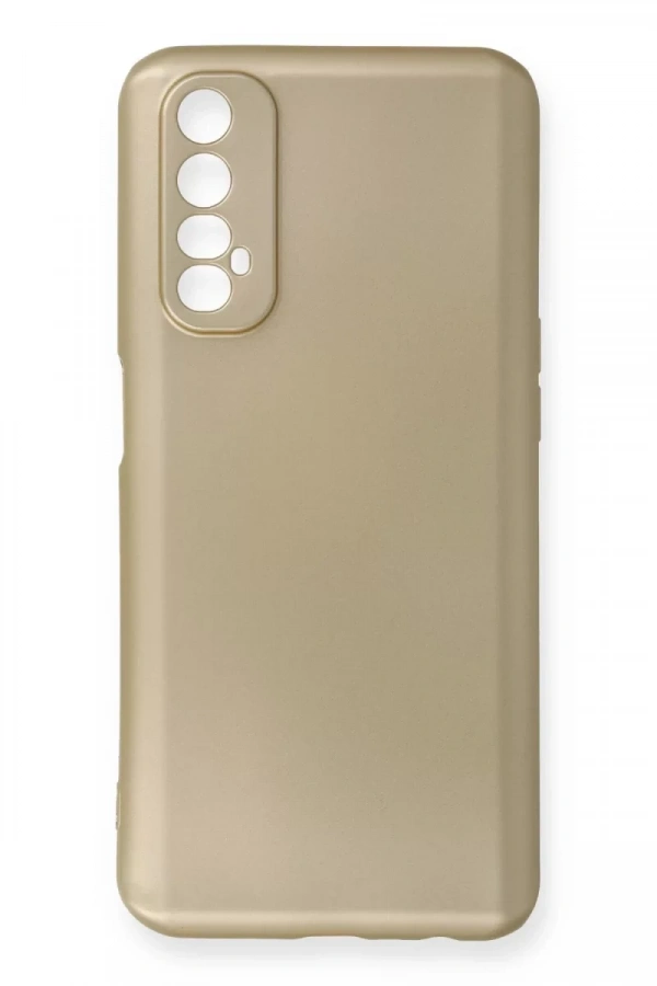 Realme 7 Kılıf First Silikon - Gold