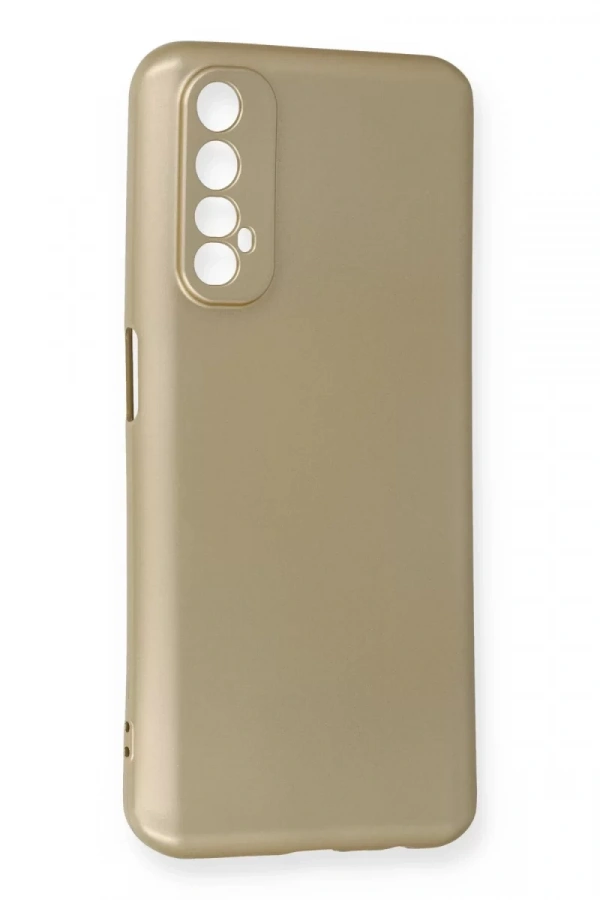 Realme 7 Kılıf First Silikon - Gold
