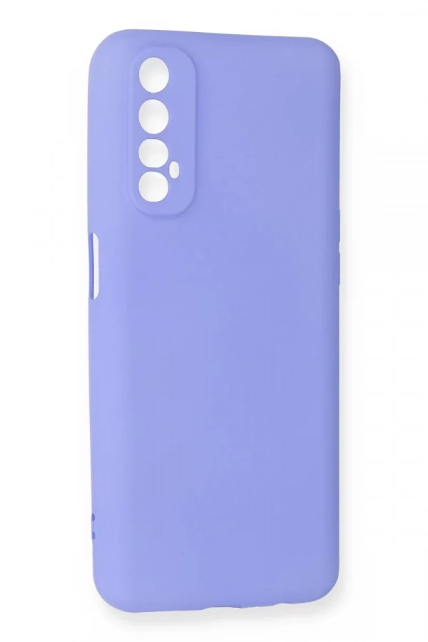 Realme 7 Kılıf First Silikon - Lila