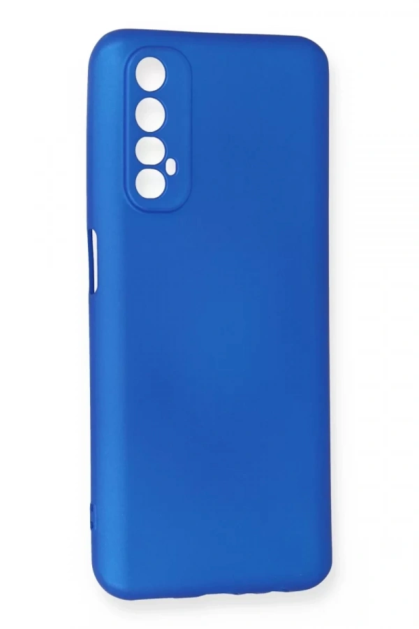 Realme 7 Kılıf First Silikon - Mavi