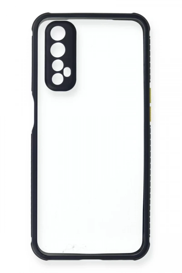 Realme 7 Kılıf Miami Şeffaf Silikon - Lacivert