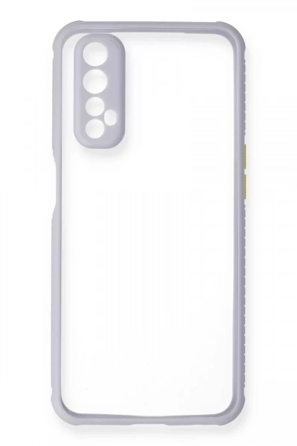 Realme 7 Kılıf Miami Şeffaf Silikon - Lila