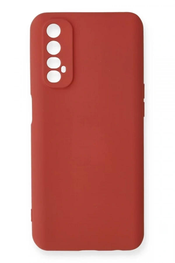 Realme 7 Kılıf Nano içi Kadife Silikon - Kiremit