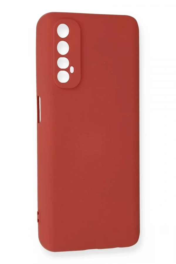 Realme 7 Kılıf Nano içi Kadife Silikon - Kiremit