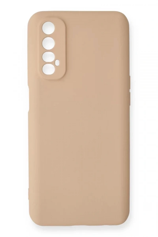 Realme 7 Kılıf Nano içi Kadife Silikon - Pudra