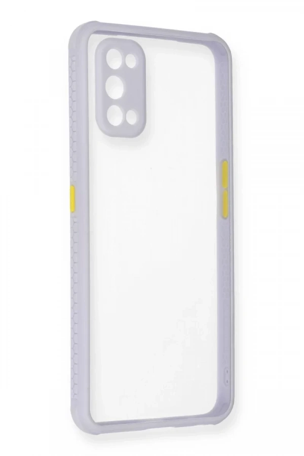 Realme 7 Pro Kılıf Miami Şeffaf Silikon - Lila