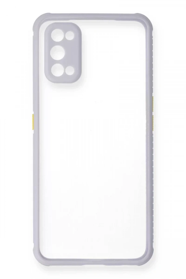 Realme 7 Pro Kılıf Miami Şeffaf Silikon - Lila