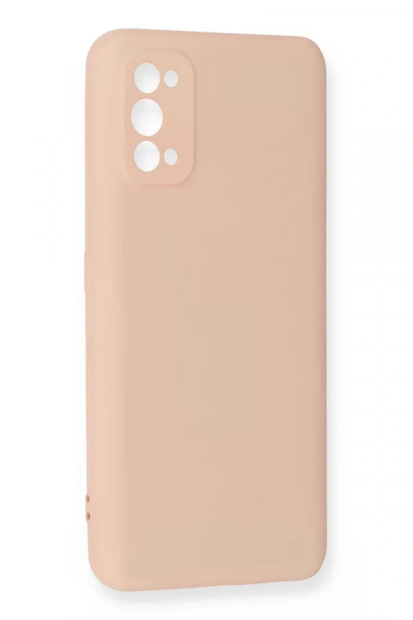 Realme 7 Pro Kılıf Nano içi Kadife Silikon - Pudra