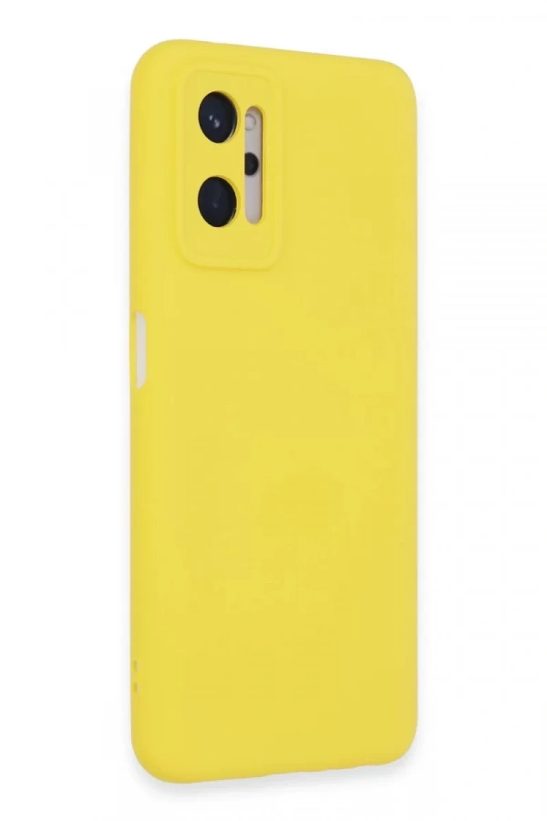Realme 9i 4G Kılıf Nano içi Kadife Silikon - Sarı