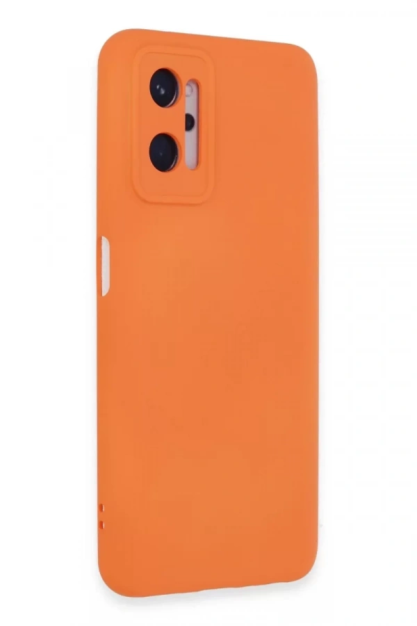 Realme 9i 4G Kılıf Nano içi Kadife Silikon - Turuncu