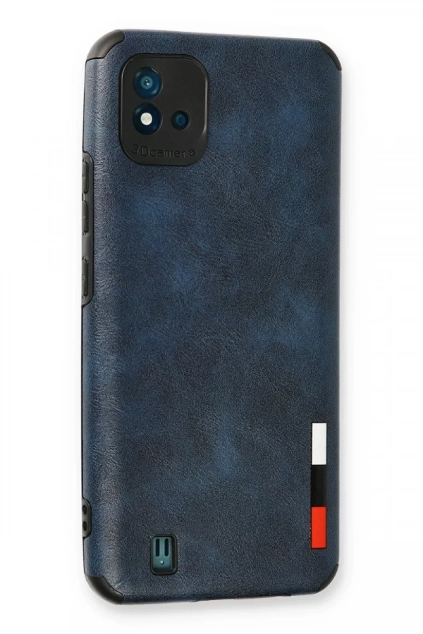 Realme C11 2021 Kılıf Loop Deri Silikon - Lacivert