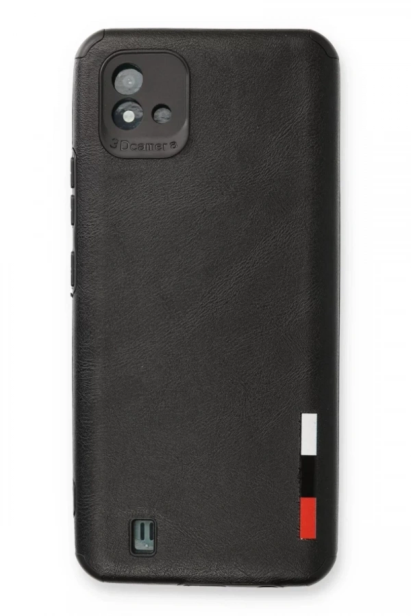 Realme C11 2021 Kılıf Loop Deri Silikon - Siyah