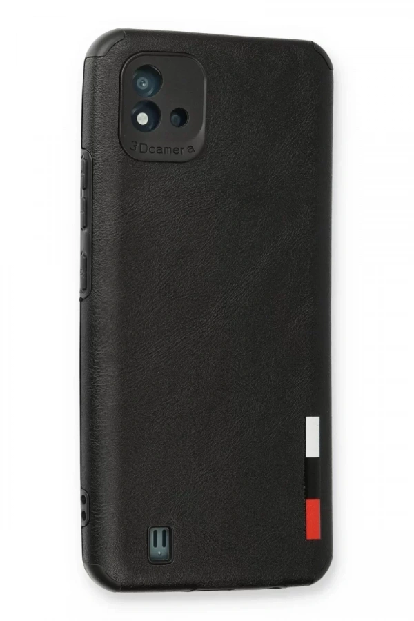 Realme C11 2021 Kılıf Loop Deri Silikon - Siyah
