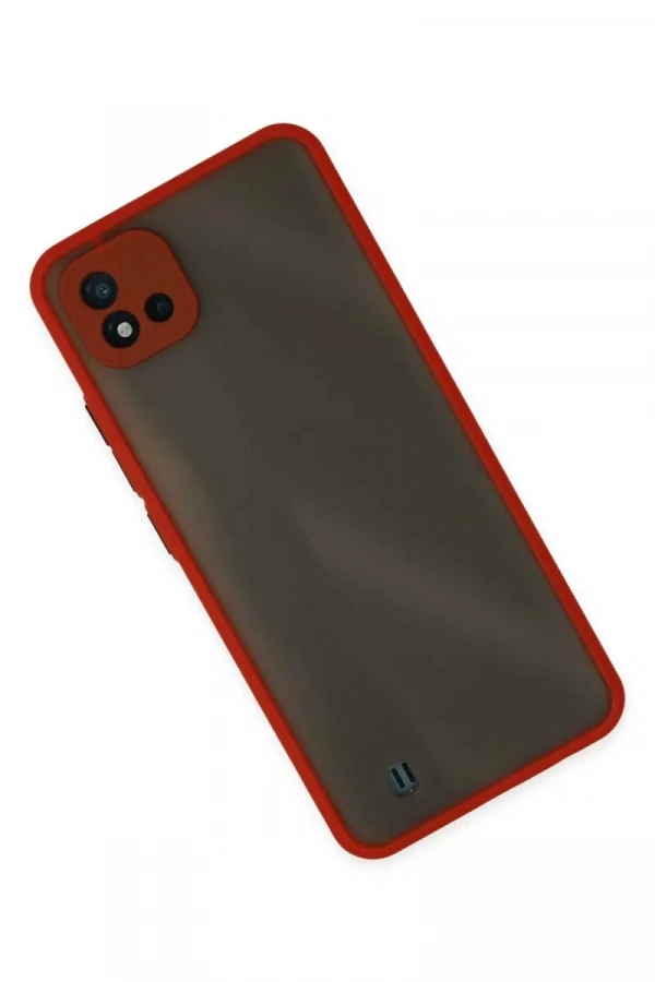 Realme C11 2021 Kılıf Montreal Silikon Kapak - Kırmızı
