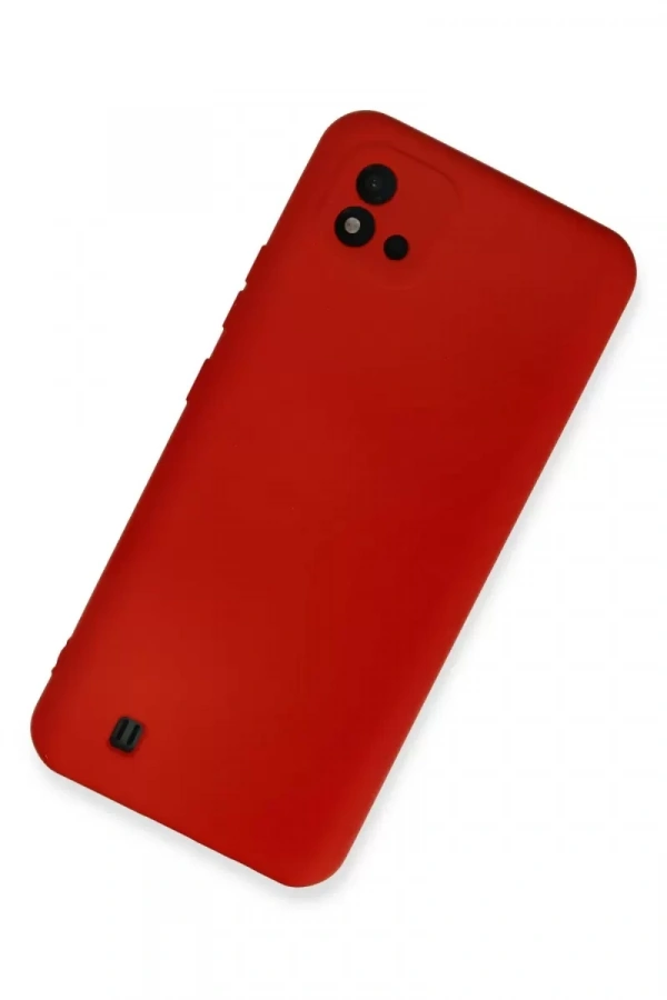 Realme C11 2021 Kılıf Nano içi Kadife Silikon - Kırmızı
