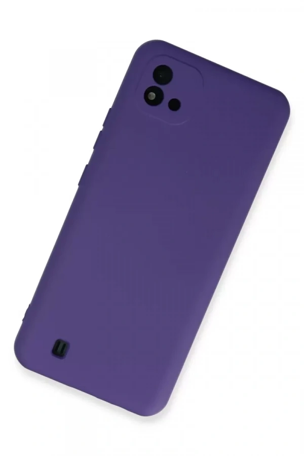 Realme C11 2021 Kılıf Nano içi Kadife Silikon - Mor