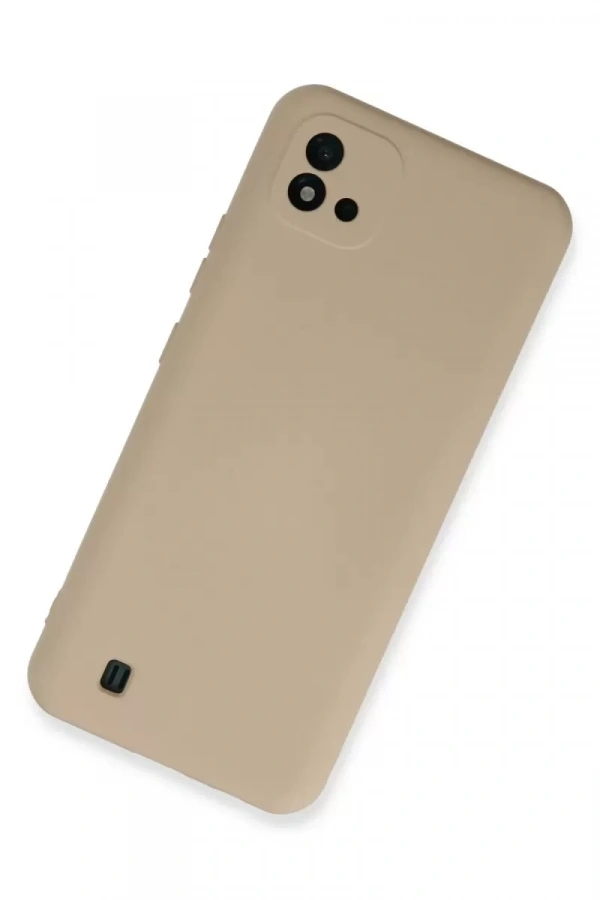 Realme C11 2021 Kılıf Nano içi Kadife Silikon - Pudra