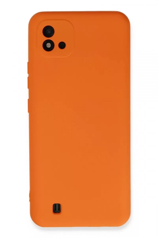 Realme C11 2021 Kılıf Nano içi Kadife Silikon - Turuncu