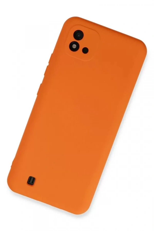 Realme C11 2021 Kılıf Nano içi Kadife Silikon - Turuncu