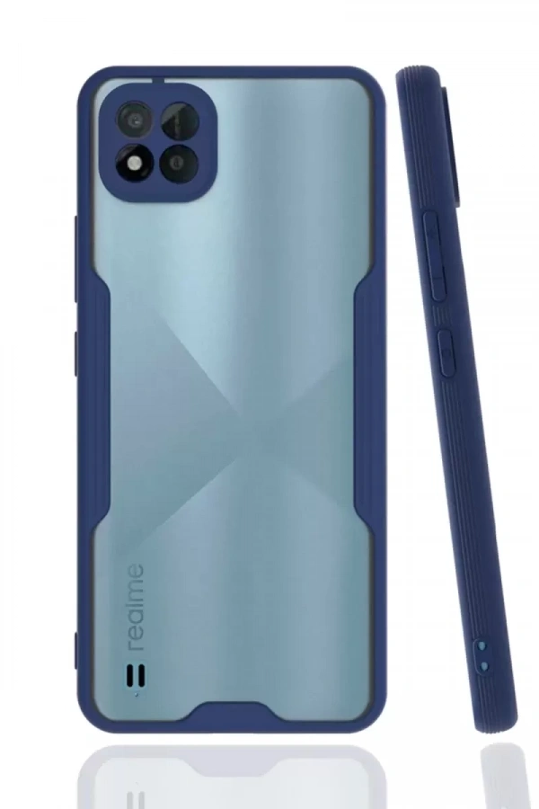 Realme C11 2021 Kılıf Platin Silikon - Lacivert