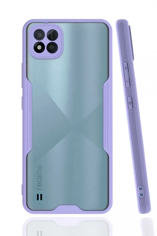 Realme C11 2021 Kılıf Platin Silikon - Lila