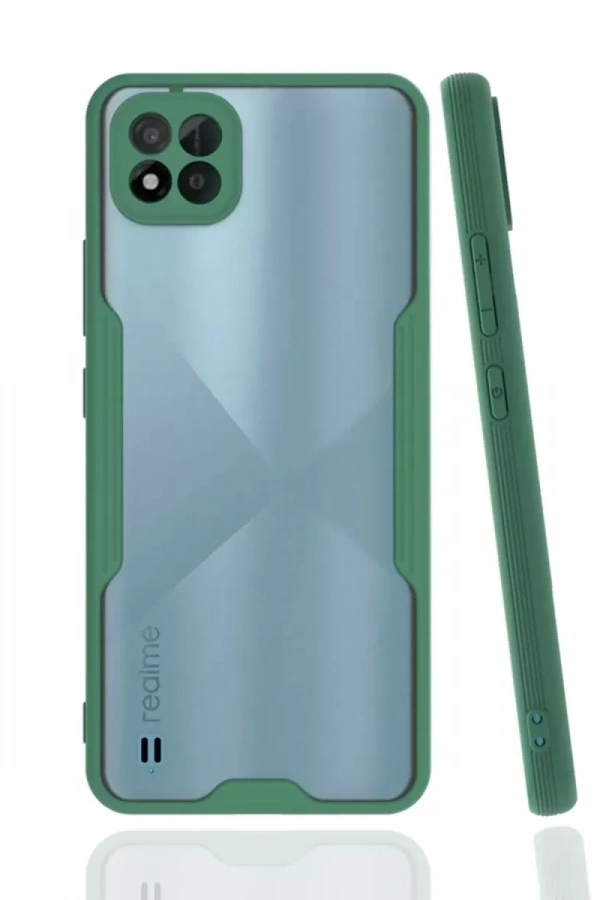 Realme C11 2021 Kılıf Platin Silikon - Yeşil