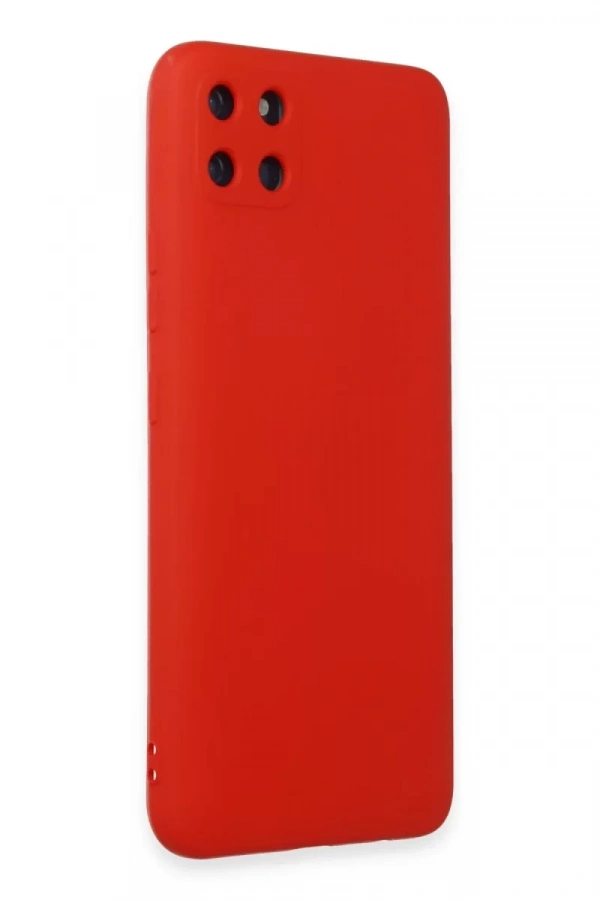 Realme C11 Kılıf Nano içi Kadife Silikon - Kırmızı