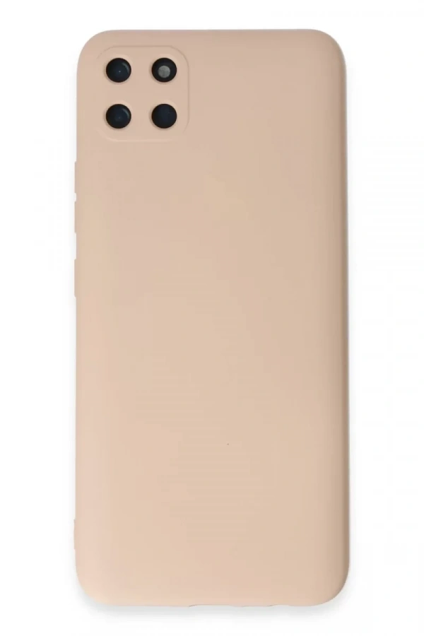 Realme C11 Kılıf Nano içi Kadife Silikon - Pudra