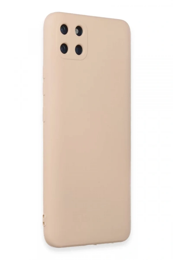 Realme C11 Kılıf Nano içi Kadife Silikon - Pudra