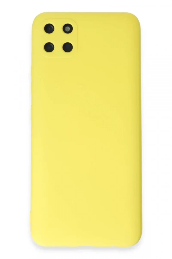 Realme C11 Kılıf Nano içi Kadife Silikon - Sarı