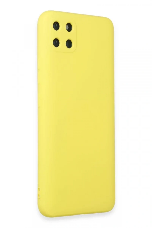 Realme C11 Kılıf Nano içi Kadife Silikon - Sarı