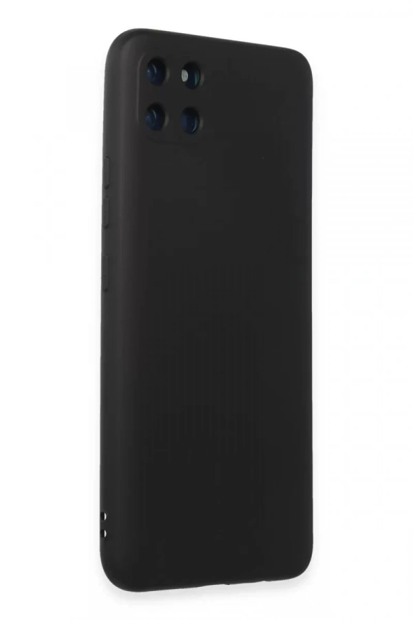 Realme C11 Kılıf Nano içi Kadife Silikon - Siyah