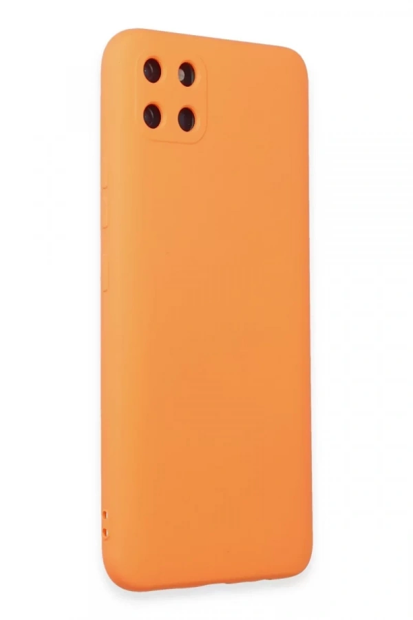 Realme C11 Kılıf Nano içi Kadife Silikon - Turuncu