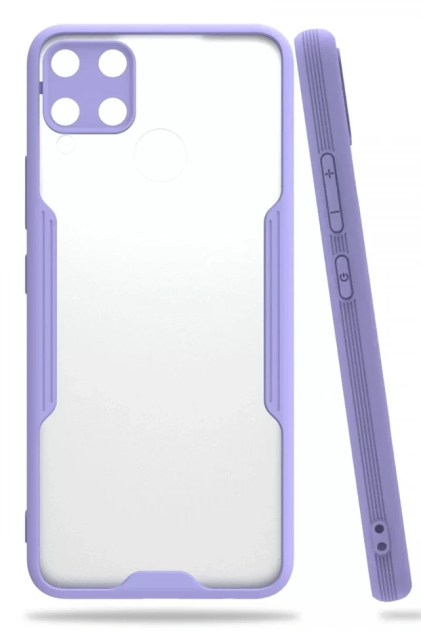 Realme C15 Kılıf Platin Silikon - Lila