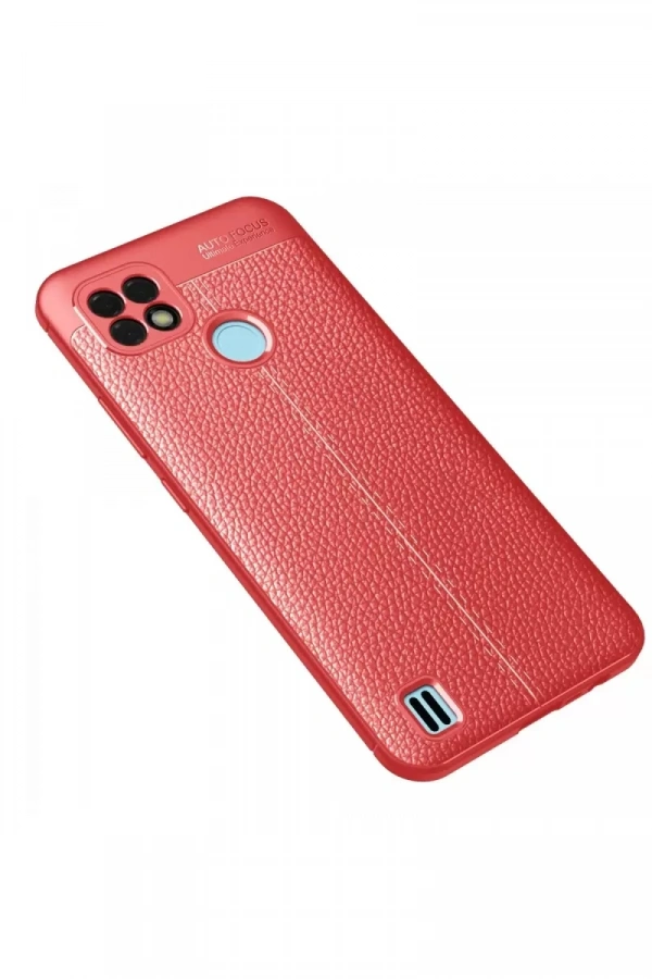 Realme C21 Kılıf Auto Focus Kapak - Kırmızı