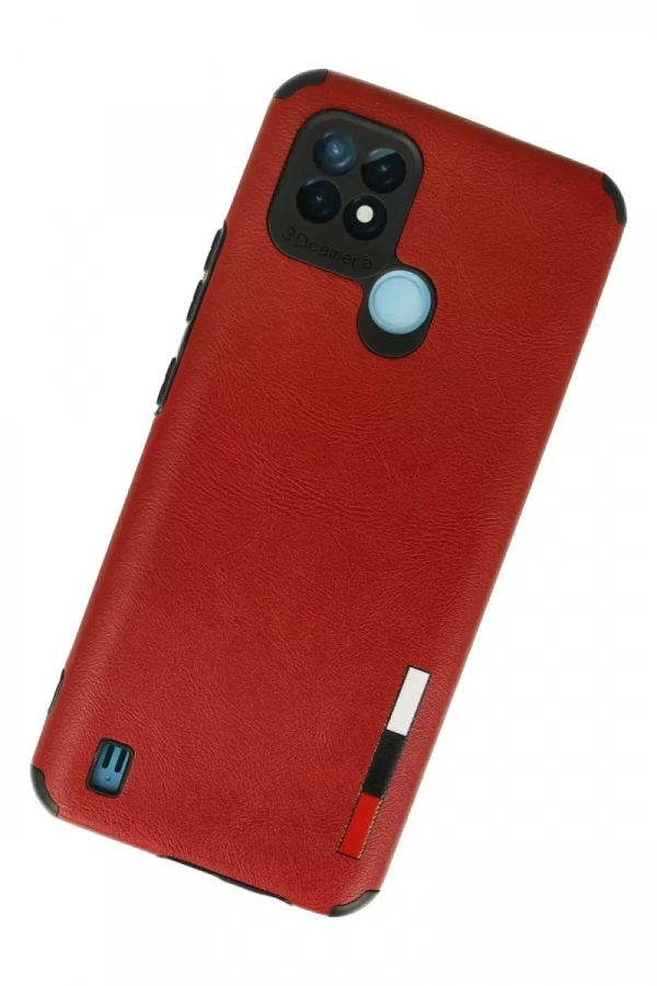 Realme C21 Kılıf Loop Deri Silikon - Kırmızı