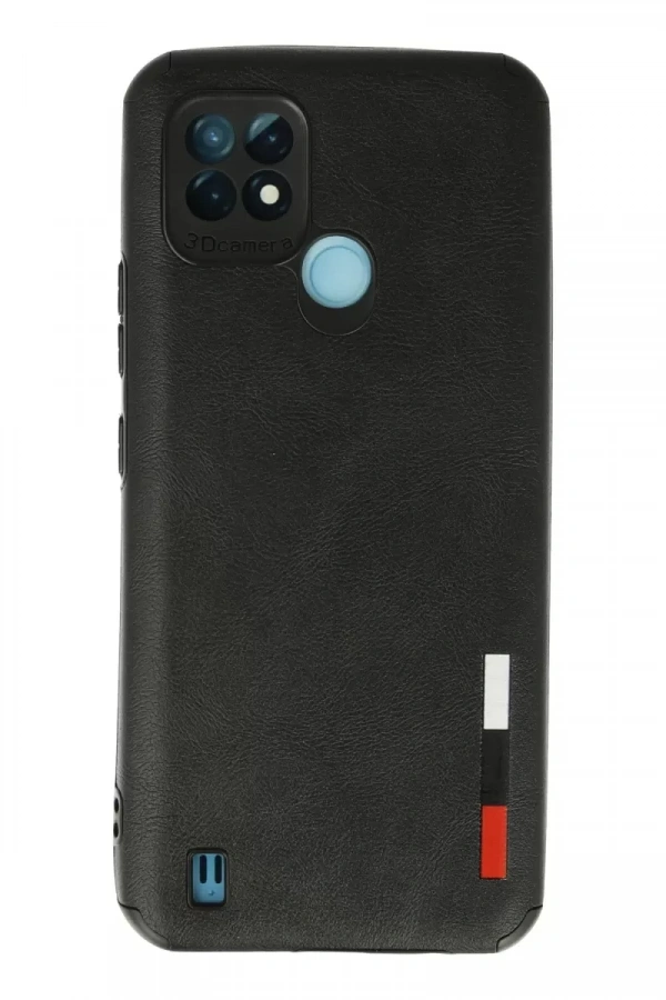 Realme C21 Kılıf Loop Deri Silikon - Siyah