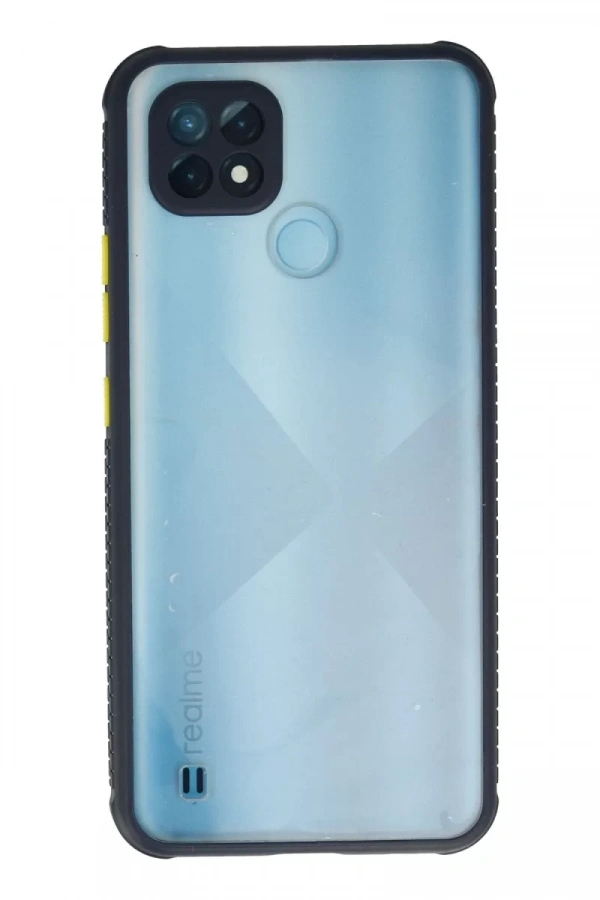 Realme C21 Kılıf Miami Şeffaf Silikon - Lacivert
