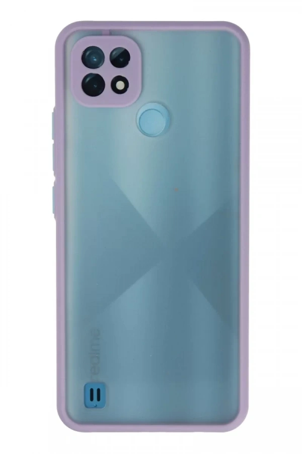 Realme C21 Kılıf Montreal Silikon Kapak - Mor