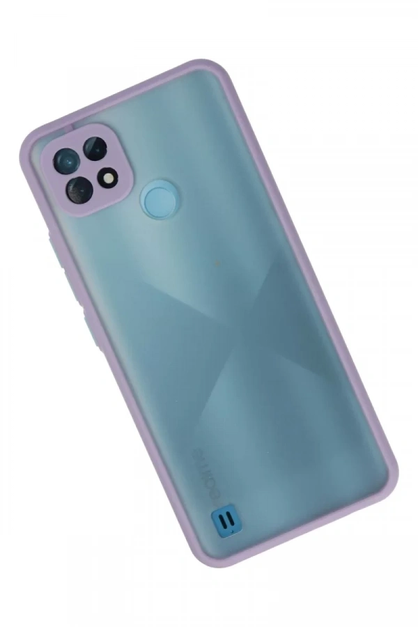 Realme C21 Kılıf Montreal Silikon Kapak - Mor