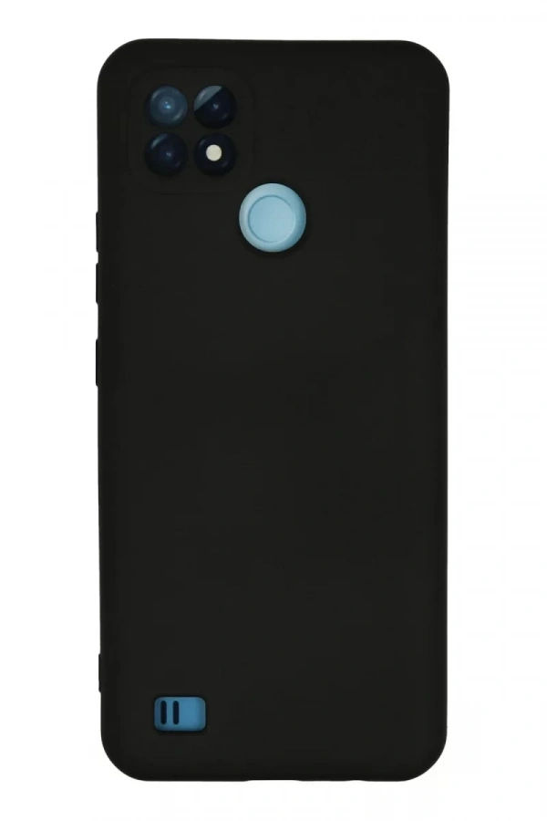 Realme C21 Kılıf Nano içi Kadife Silikon - Siyah