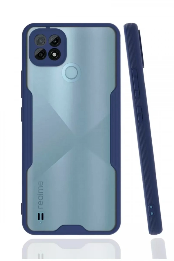 Realme C21 Kılıf Platin Silikon - Lacivert