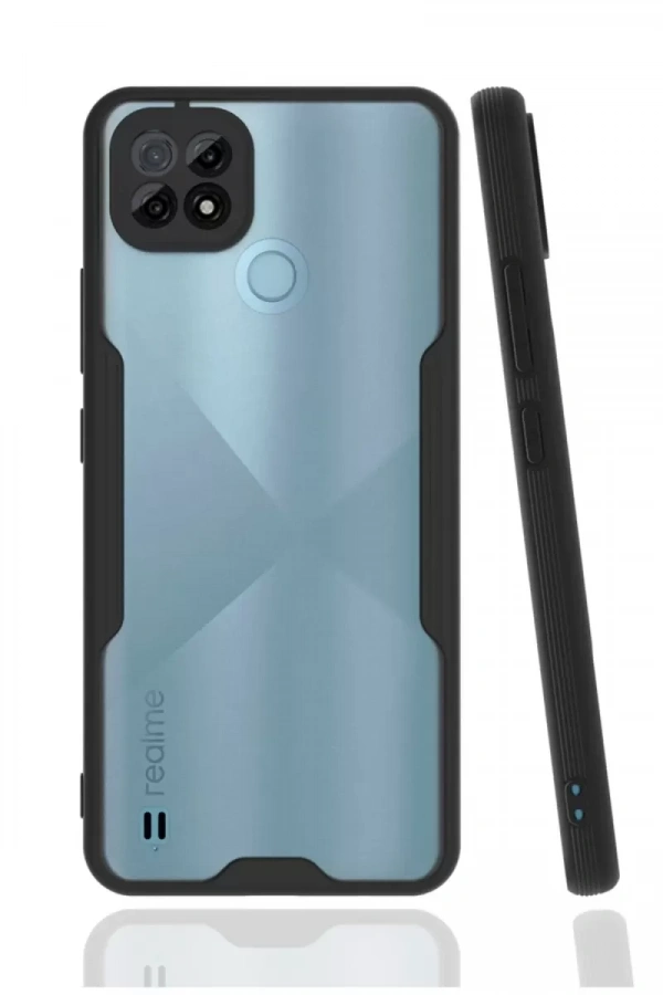Realme C21 Kılıf Platin Silikon - Siyah